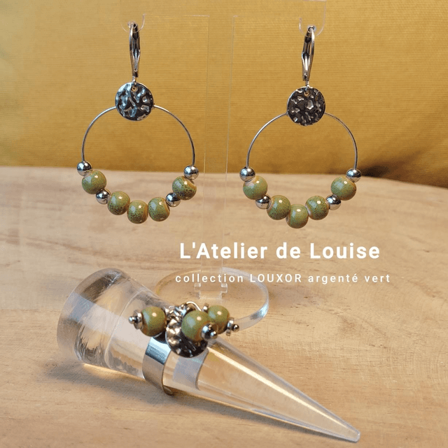 LOUXOR argentée verte